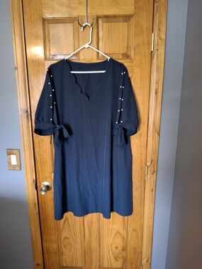 SHEIN Curve Navy Plus-Size Dress